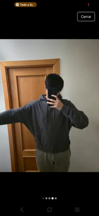 Sudadera oversize ASOS gris