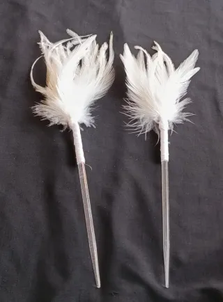 Palillos plumas para recogido pelo - regala estilo