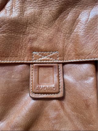 Borsa tracolla vera pelle vintage marrone