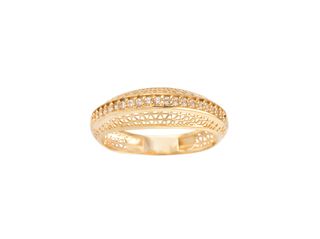 anillo oro 18k con piedra con circonita