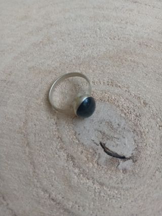 Anello Argento con Ossidiana Nera