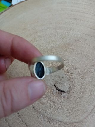 Anello Argento con Ossidiana Nera