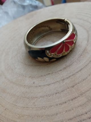 Bracciale orientale smaltato rosso bianco nero blu