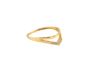 anillo oro 18k con piedra con circonita