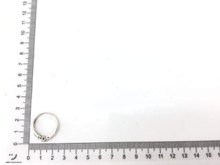 anillo oro 18k con piedra con diamante t. 19 (18,79 mm)