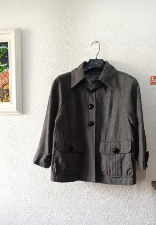 Chaquetón paño gris Talla S-M