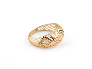 anillo oro 18k con piedra con circonita