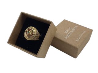 sello oro 18k con circonita