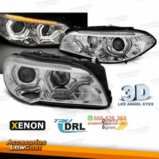 FAROS XENON CON OJOS DE ANGEL LED 3D PARA BMW F10