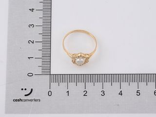 anillo oro 18k con piedra con circonita
