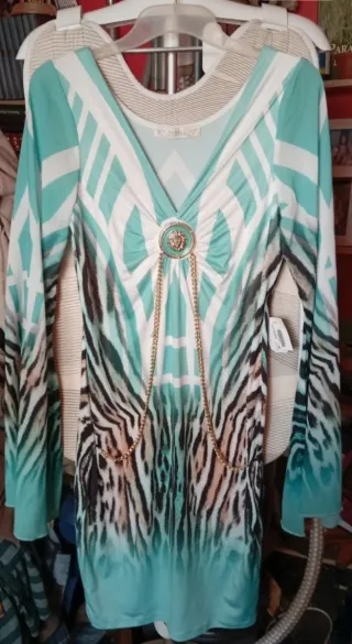 Vestido Estampado Degradado, Leopardo y geométrico