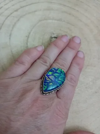 Anello Opale Solido Argento