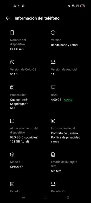OPPO A72 128GB Blu + Custodia + Scatola + Vetro