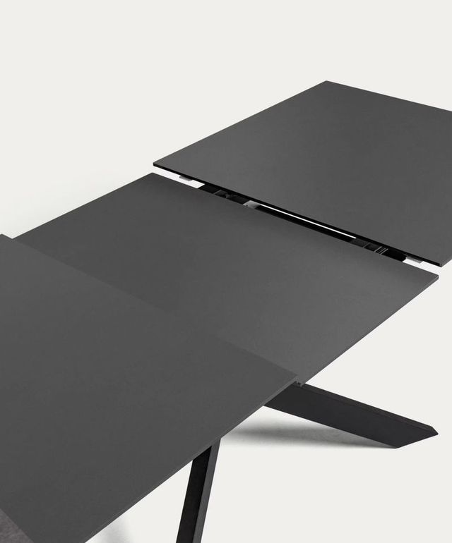 Mesa extensible Atminda de cristal y acero