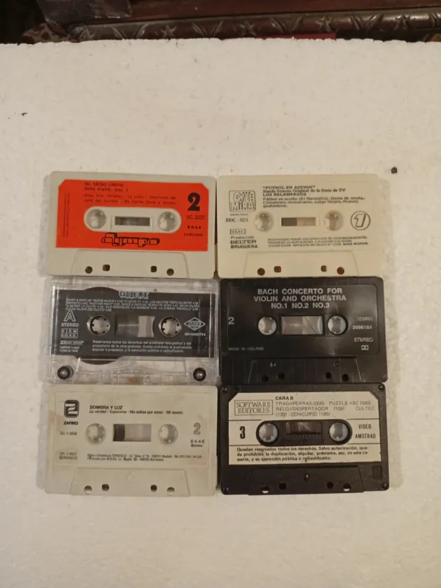 Lote 6 Casetes Amstrad Bach Caribe Fútbol Trigo...