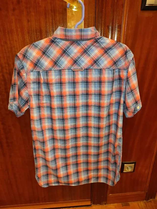 Camisa Tommy Hilfiger cuadros azul y roja