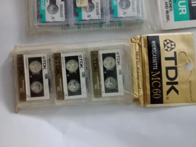 Pack 9 Microcasetes MC-60UR Maxell, Sony y TDK