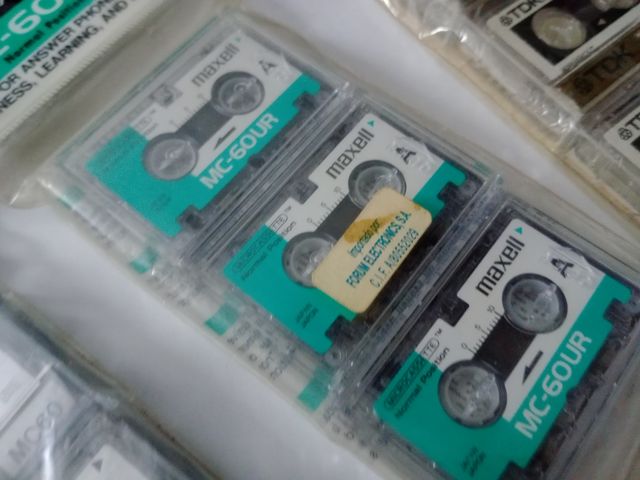 Pack 9 Microcasetes MC-60UR Maxell, Sony y TDK