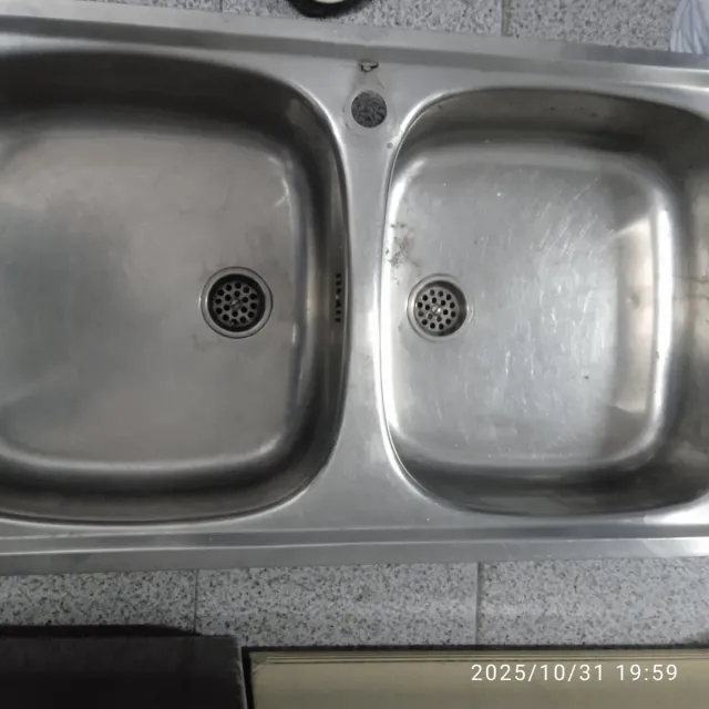 Fregadero doble de cocina
