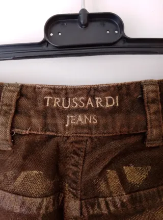 Pantaloni Trussardi in velluto marrone tg 44 EU 40