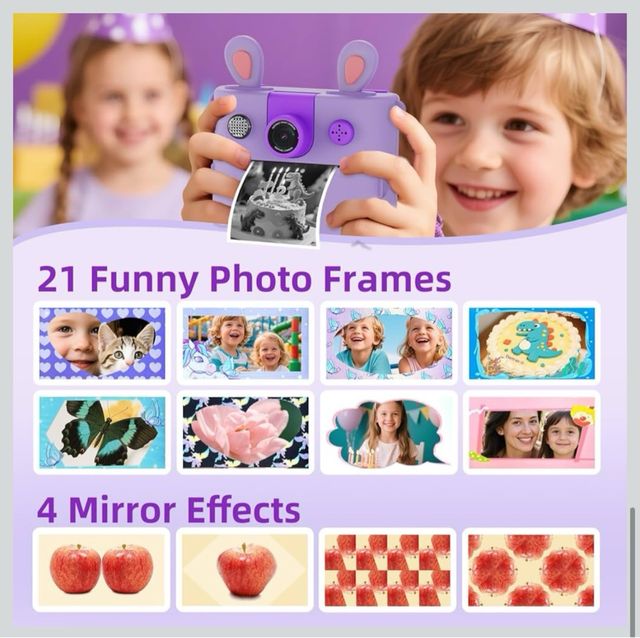 Cámara Instantánea Infantil/ Impresora/ Video 