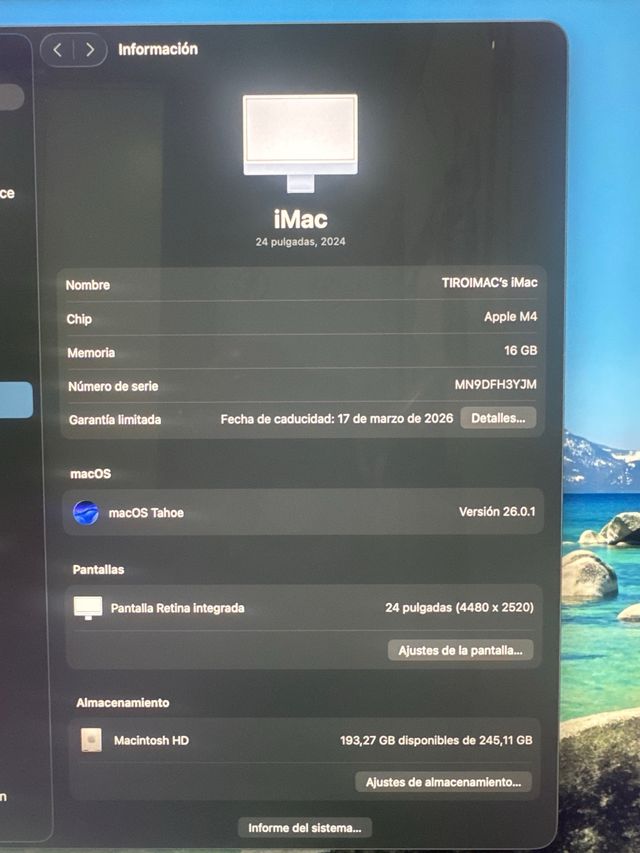 iMac 24” M4 Azul