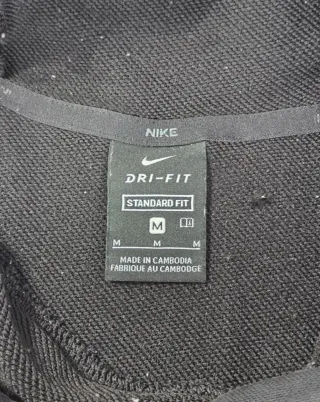 Sudadera Nike Negra Logo Blanco