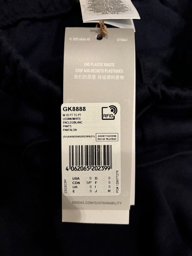 Pantalón Adidas Negro Talla S