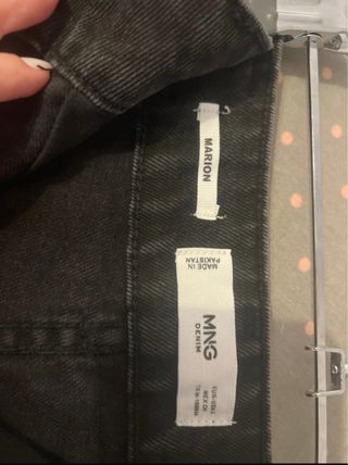 Falda denim negra mini