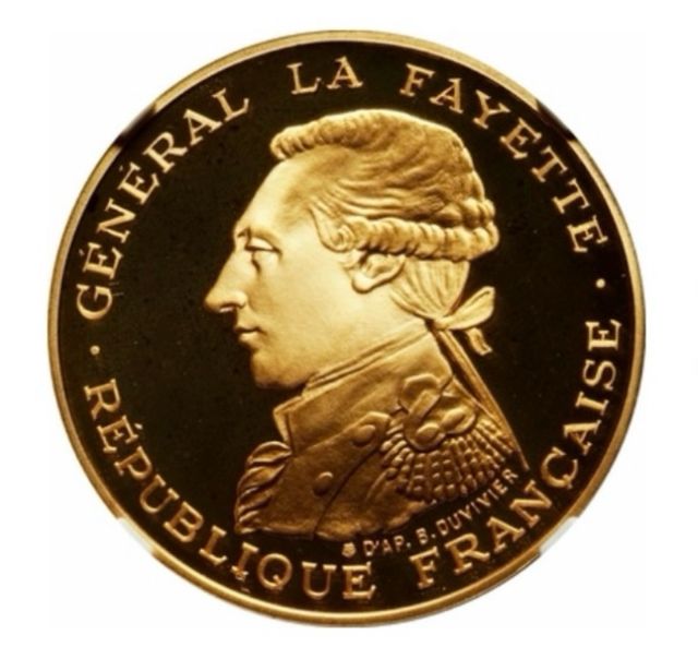 100 Francs Gold 1987 Proof.UNC monete