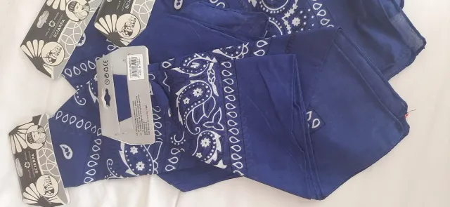 Pañuelos cuello tipo vaquero azul