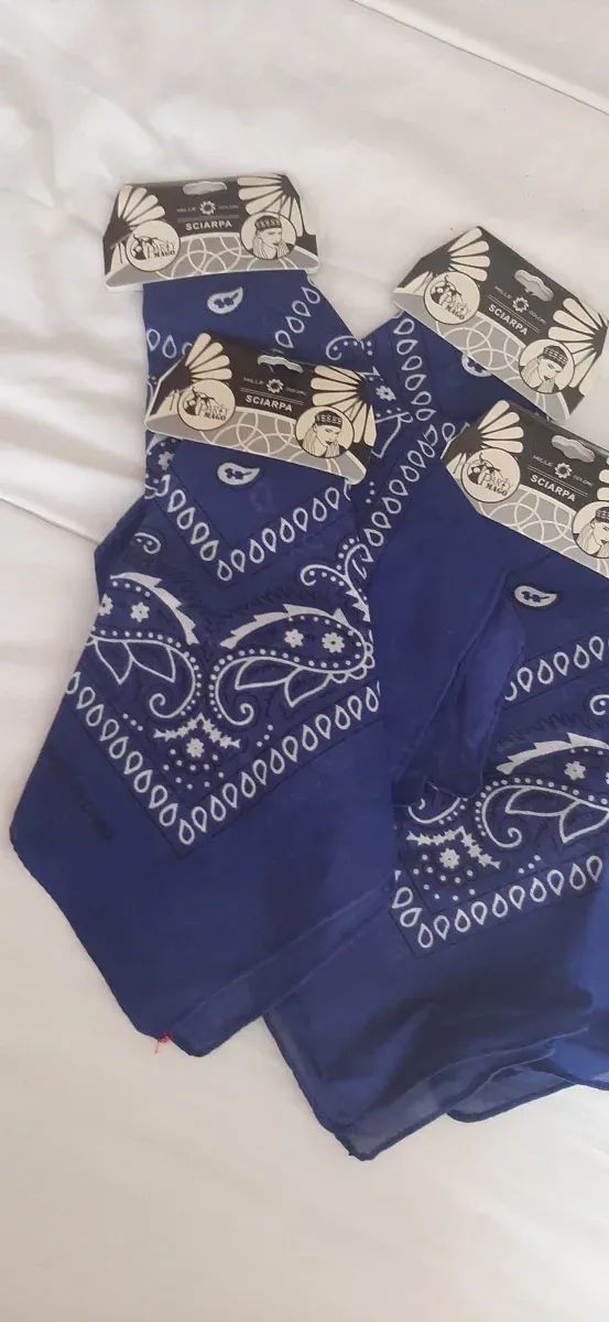 Pañuelos cuello tipo vaquero azul