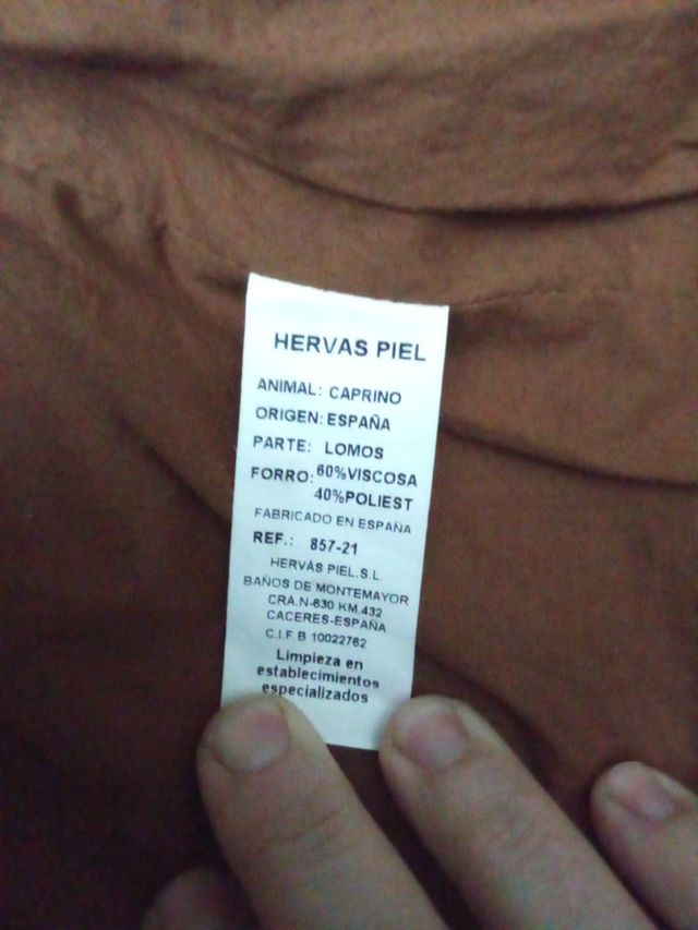 Cazadora Piel Hervas Marrón