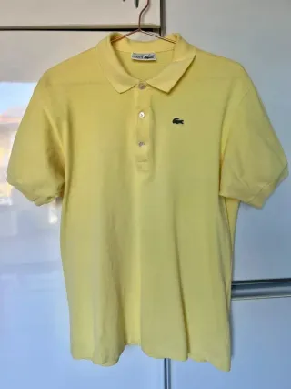 Polo Lacoste amarillo talla 46 – 100% algodón