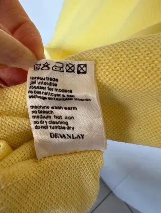 Polo Lacoste amarillo talla 46 – 100% algodón