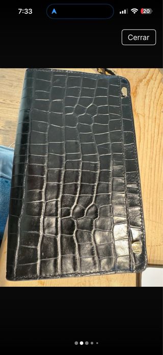 Portafoglio Michael Kors in coccodrillo nero