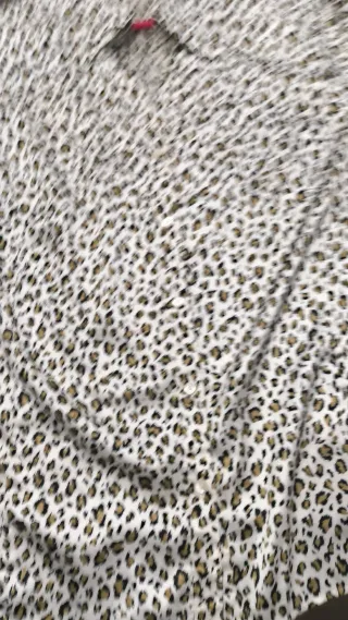 Camisa elegante estampado leopardo talla XL