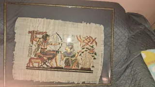 Antico papiro originale Siracusa dipinto