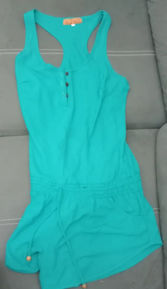 Vestido playero verde S/M
