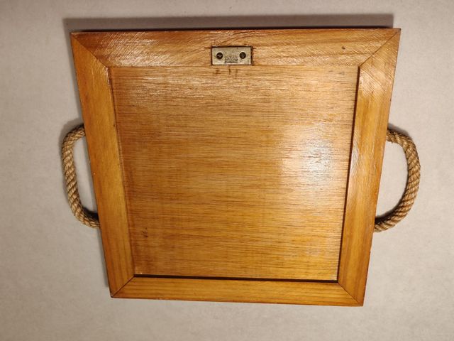 Sottopentole vintage in ceramica e legno