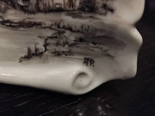 Piatto decorativo paesaggio rurale