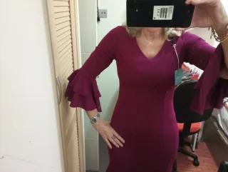 Vestido Flamenco Morado Talla S/M Nuevo