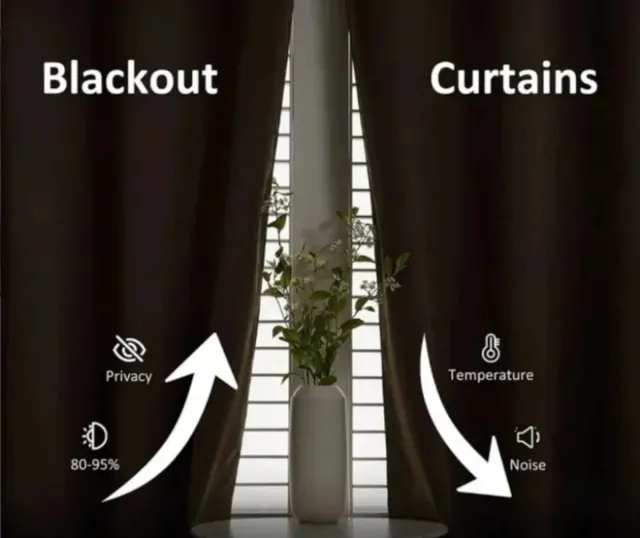 2 Cortinas Opacas Aislantes Beige 140x245