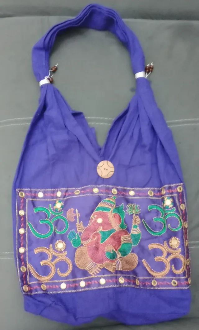 Bolso Lila con Ganesha y Om