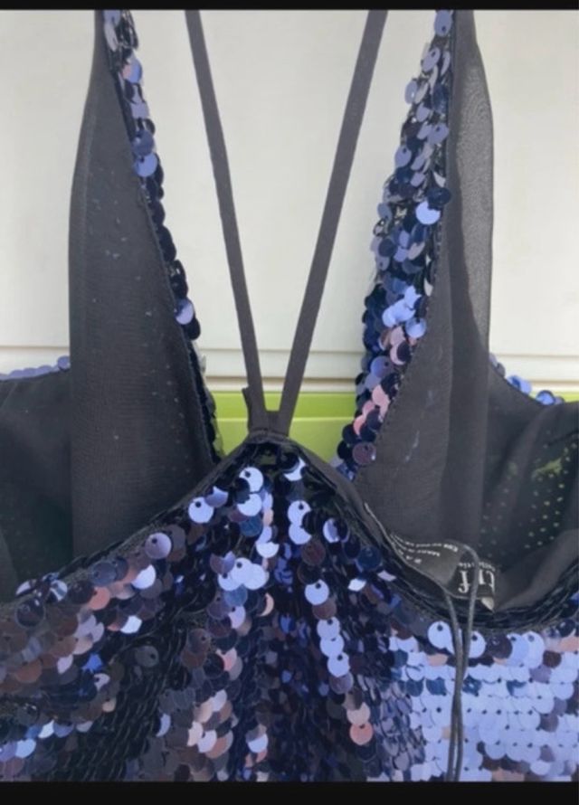 Top lentejuelas Zara XS sin estrenar