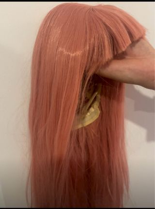 Peluca rosa larga