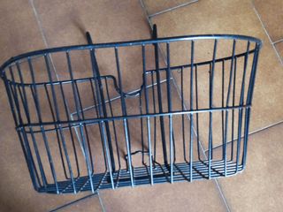 Cesto portaoggetti nero per bicicletta