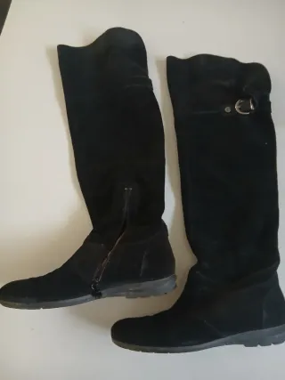 Stivali Nero Giardini n.36 neri in camoscio