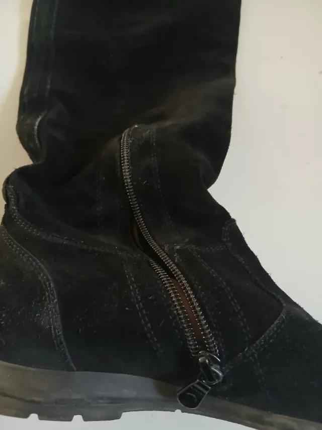 Stivali Nero Giardini n.36 neri in camoscio