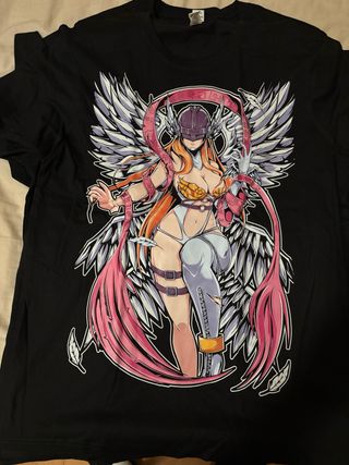 Camiseta Digimon Angewomon Negra